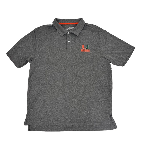 Campus Heritage Other - Campus Heritage Mens XXL Polo Shirt Miami Hurricanes Sebastian the‎ Ibis Gray